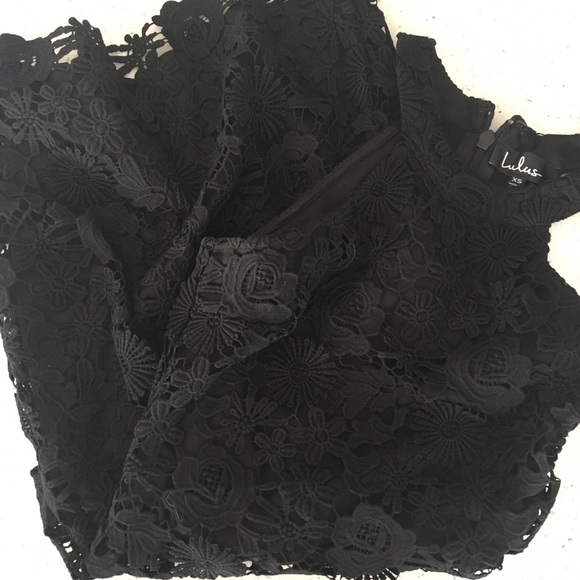 Lulus Lace Love Poem Black Dress XS - Picture 14 of 14